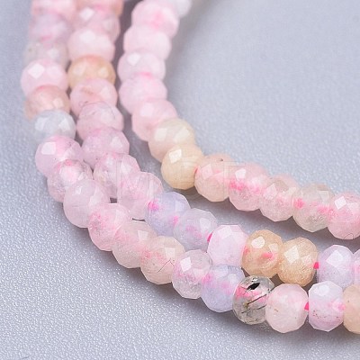 Natural Morganite Beads Strands G-R475-009-1