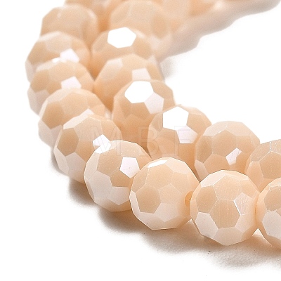 Electroplate Opaque Glass Beads Strands EGLA-A035-P6mm-A05-1