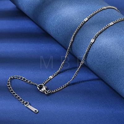 12Pcs 2.2MM 304 Stainless Steel Textured Twisted Chain Necklaces for Men Women NJEW-H093-20P-04-1