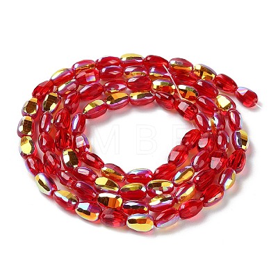 Transparent Electroplate Glass Beads Strands GLAA-Q099-F01-M02-1
