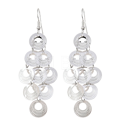 Brass Dangle Earrings EJEW-B157-02D-P-1