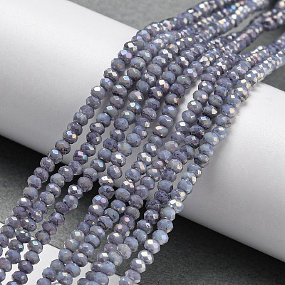 Opaque Baking Painted Glass Beads Strands DGLA-F002-03D-1