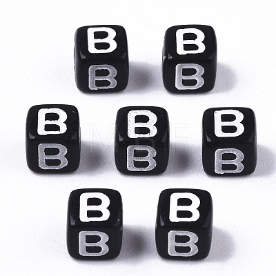 Opaque Acrylic Beads SACR-N002-01B-1