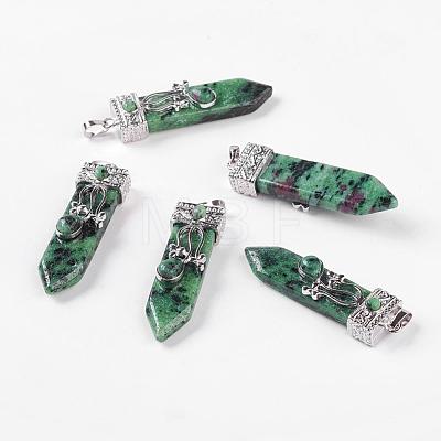Natural Ruby in Zoisite Big Pendants G-G718-A08-1