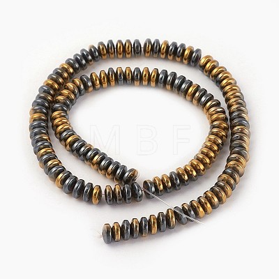 Electroplated Non-magnetic Synthetic Hematite Beads Strands G-P408-J-1