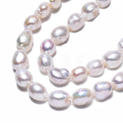 Natural Cultured Freshwater Pearl Beads Strands PEAR-N014-07F-1