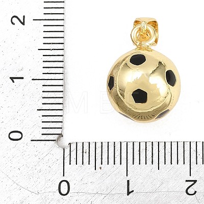 Sports Theme Brass Enamel Pendants KK-A297-07A-G-1