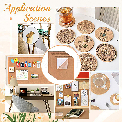 Self-Adhesive Cork Sheets DIY-BC0011-86-1