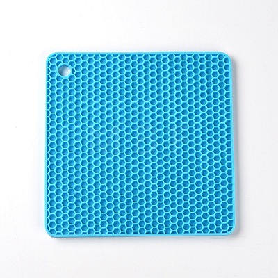 Square Rubber Hot Mat DIY-WH0257-31B-1