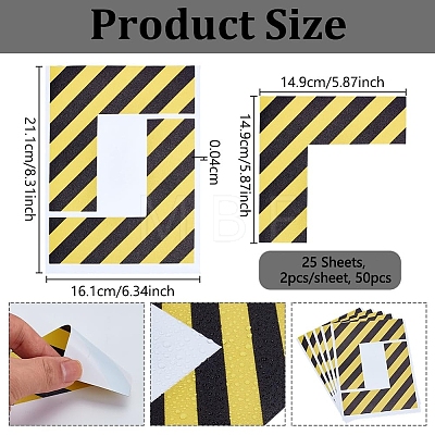 50Pcs PVC Self-Adhesive Safety Labels DIY-OC0016-18-1