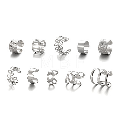 10 Pcs Alloy Cuff Earring Kits for Women WGFA45F-04-1