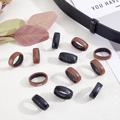 20Pcs 2 Colors Leather Belt Loop Ring DIY-PH0036-53-1