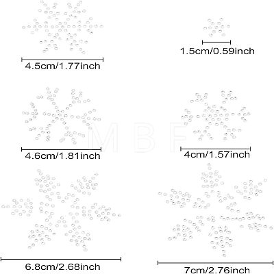 Snowflake Glitter Hotfix Rhinestone DIY-WH0001-49-1