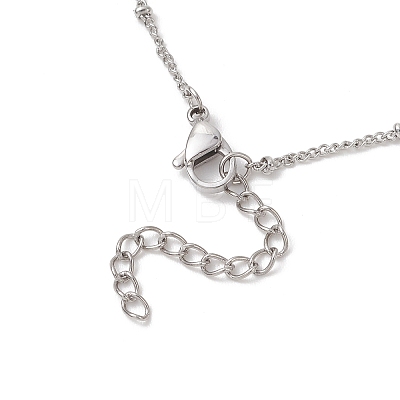 304 Stainless Steel Satellite Chain Slider Necklace Making AJEW-JB01555-01-1