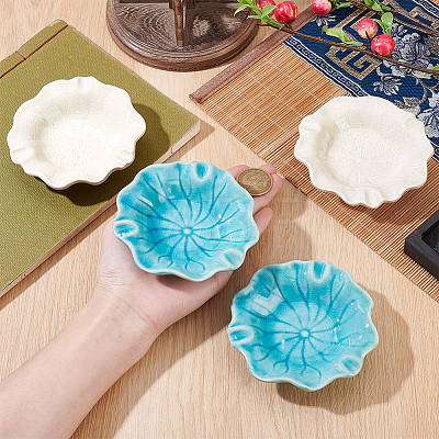 4Pcs 2 Colors Ceramic Jewelry Display Trays AJEW-PH0008-50-1