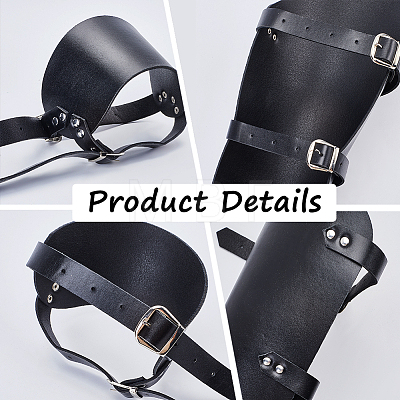 Imitation Leather Boot Cover AJEW-WH20003-14B-1