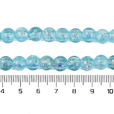 Handmade Foil Lampwork Beads Strands FOIL-K003-06A-07-1