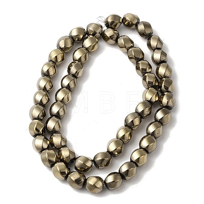 Electroplated Non-Magnetic Synthetic Hematite Beads Strands G-P518-05G-01-1