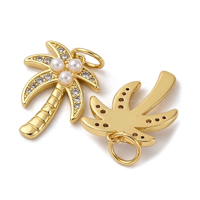 Brass Micro Pave Cubic Zirconia Pendants KK-P308-65G-1