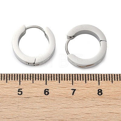 304 Stainless Steel Polishing Effect Hoop Earrings EJEW-M001-32P-1