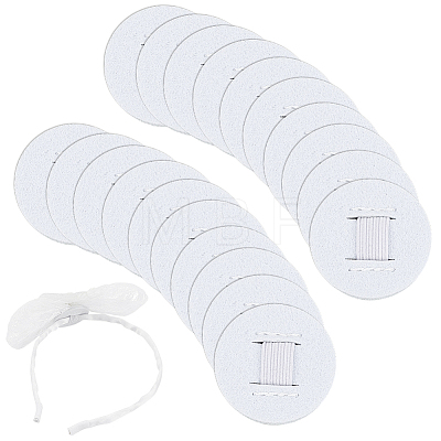 20Pcs Felt Hair Band Pads DIY-BC0015-58B-1