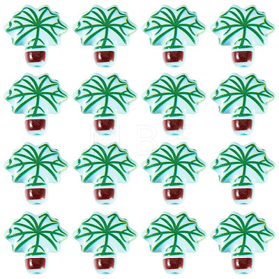 20Pcs Printed Opaque Acrylic Beads OACR-TA0004-73B-1
