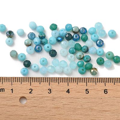 Electroplate Glass Beads GLAA-D020-01E-1