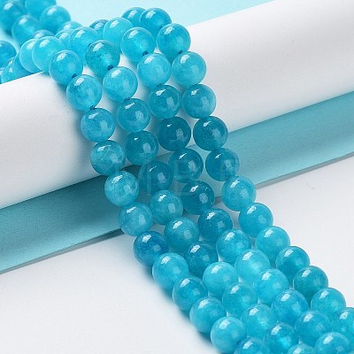 Dyed Natural Malaysia Jade Beads Strands G-G021-02A-02-1