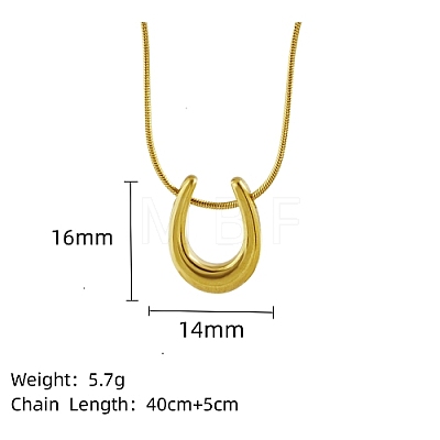 Stainless Steel Teardrop Pendant Necklaces JB6255-2-1