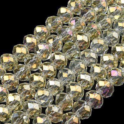 Electroplate Transparent Glass Beads Strands EGLA-A034-T2mm-T16-1