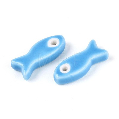 Handmade Porcelain Ceramic Beads PORC-T134-01B-1