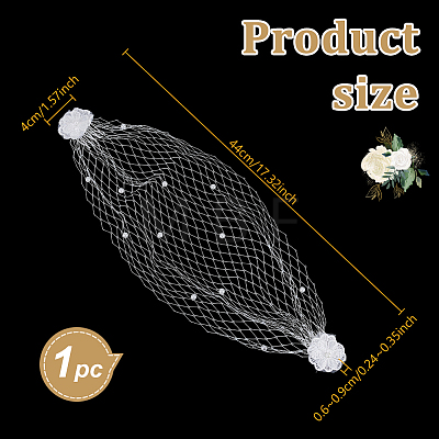 Nylon Fascinator Mesh Face Veil AJEW-WH0596-976-1