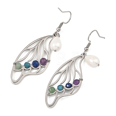 201 Stainless Steel Dangle Earrings for Women EJEW-JE07501-02-1