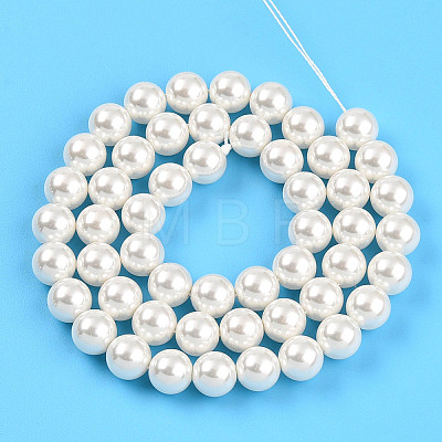 Baking Painted Pearlized Glass Pearl Bead Strands HY-N002-8mm-A11-1