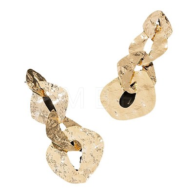 Alloy Twist Dangle Stud Earrings FS-WG09946-01-1