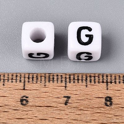 Opaque Acrylic Beads SACR-N020-04A-G-1