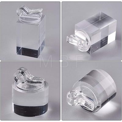 Acrylic Single Jewelry Display Stand Sets RDIS-FG0001-02-1