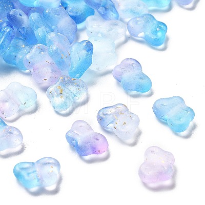 Gradient Color Transparent Acrylic Beads OACR-M023-05D-1