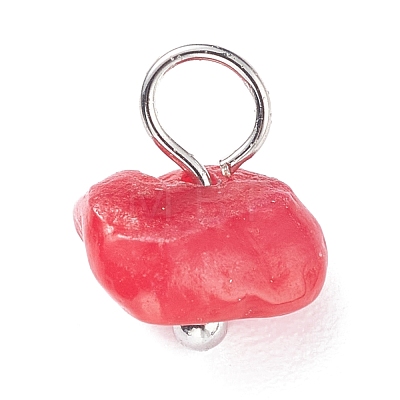 Natural Chip Dyed Shell Charms PALLOY-JF01338-03-1