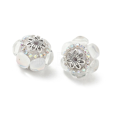 Acrylic Rhinestone Rondelle Beads CLAY-NH0003-02AS-07-1