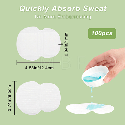 Non-Woven Fabric Underarm Sweat Pads AJEW-WH0282-15-1