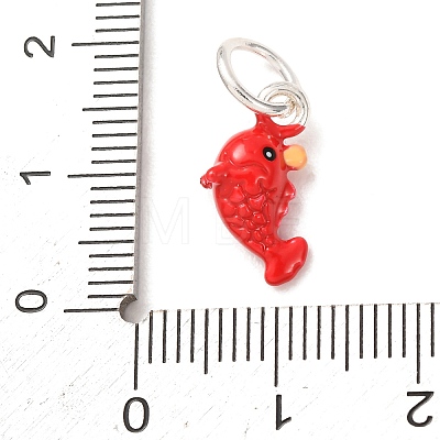 Brass Enamel Pendants KK-CBA260B-09P-1