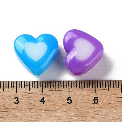 Two Tone Opaque Acrylic Beads X-SACR-I005-05A-1