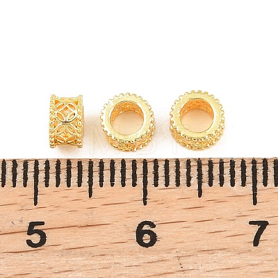 Brass European Beads KK-A292-03B-G-1