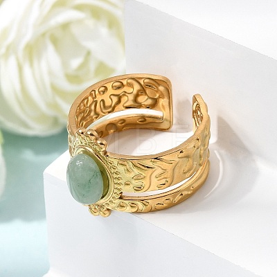 304 Stainless Steel Cuff Open Rings RJEW-F213-02G-09-1
