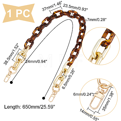 Acrylic Cable Chains Bag Handles FIND-WH0090-97KCG-1