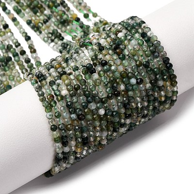 Natural Moss Agate Beads Strands G-A129-2mm-01A-1