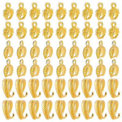 ARRICRAFT 150Pcs 3 Style Brass & Alloy Ice Pick Pinch Bails FIND-AR0004-74G-1