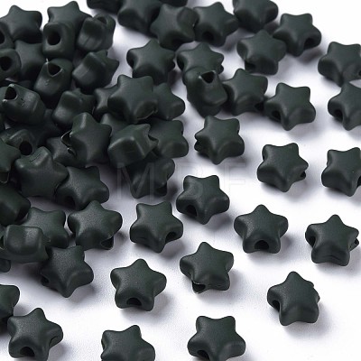 Spray Painted Acrylic Beads MACR-S373-45-O-1