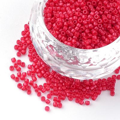 Baking Paint Cylinder Seed Beads SEED-R041-12-1